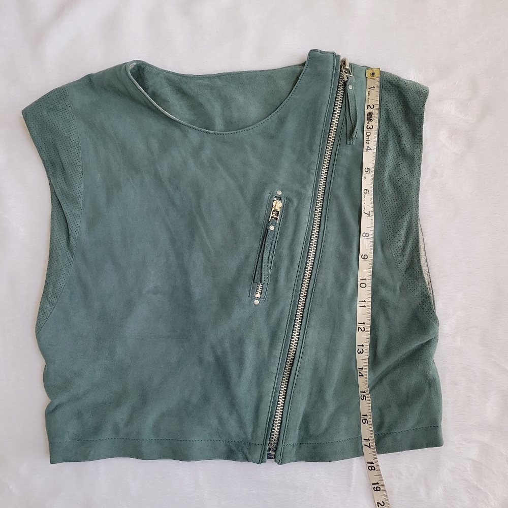 Iro‎ Suede Moto Asymmetrical Zip Front Vest - Picture 6 of 14